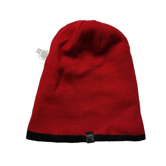 ZeroXposur Beanie Designed Knitted black and red skully - Picture 3 of 5